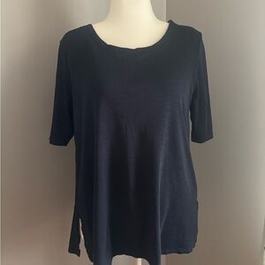 J. Jill Navy Blue 3/4 Sleeve T-Shirt